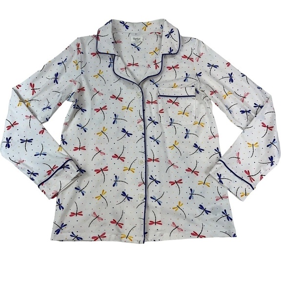 Bedhead Pajamas PJs Dragon Fly Dreams L/S Button Down Shirt Organic Cotton XS - Picture 1 of 12